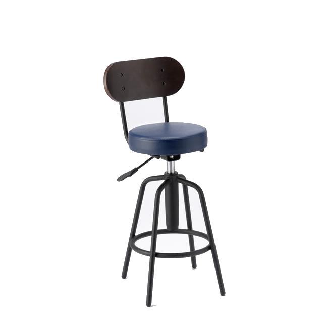 カウンターチェア カウンターチェアー 木製 背もたれ付き スツール