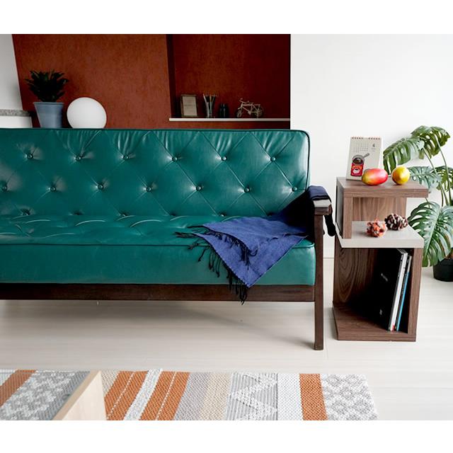 With：）SOFA（ウィズソファ） ソファ 3人掛け 木肘付き ファブリック