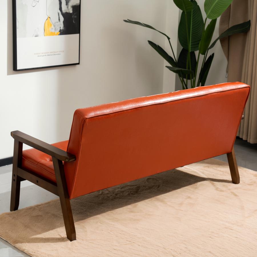 With：）SOFA（ウィズソファ） ソファ 3人掛け 木肘付き ファブリック