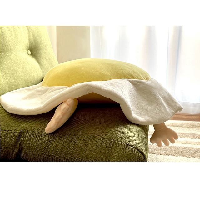 With：）SOFA クッション 目玉焼きくん 抱き枕 ぬいぐるみ