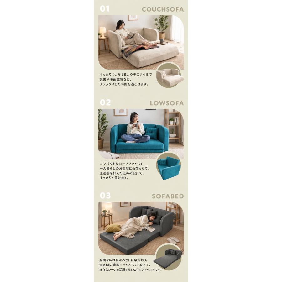 With：）SOFA（ウィズソファ） ソファーベッド 厚め 11cm 2人掛け