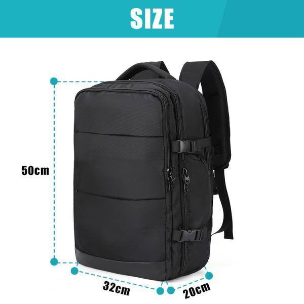 リュック ビジネスリュック レディース メンズ 通学 大容量 黒 シンプル リュックサック フィットネスバッグ 通勤バッグ 出張 PC 40L | withBambi | 15