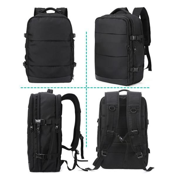 リュック ビジネスリュック レディース メンズ 通学 大容量 黒 シンプル リュックサック フィットネスバッグ 通勤バッグ 出張 PC 40L | withBambi | 16