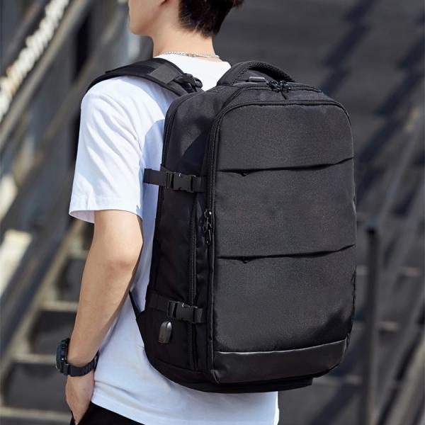 リュック ビジネスリュック レディース メンズ 通学 大容量 黒 シンプル リュックサック フィットネスバッグ 通勤バッグ 出張 PC 40L | withBambi | 17