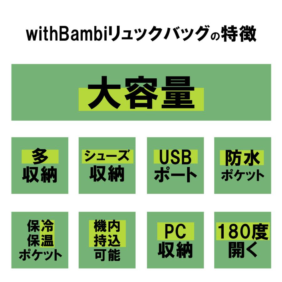 リュック メンズ レディース おしゃれ 大容量 ビジネスリュック 軽量 通勤 通学 出張用 営業バッグ リュックサック バックパック シンプル 黒 40L 多機能 爆買 | withBambi | 05