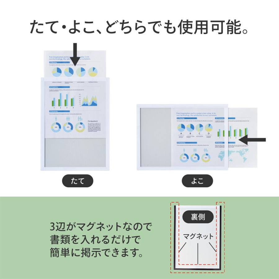 マグネットフレーム A4サイズ グネット式 磁石 額縁 額 ポスターパネル