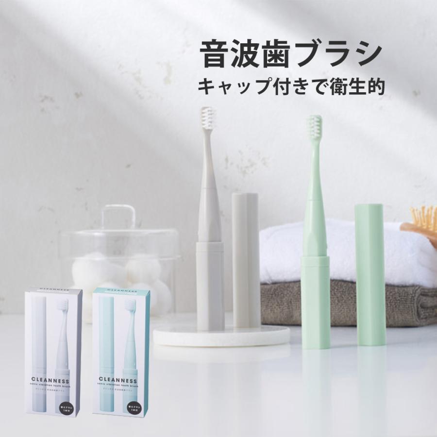 音波歯ブラシ 電動歯ブラシ 歯ブラシ 歯磨き 乾電池式 キャップ付き