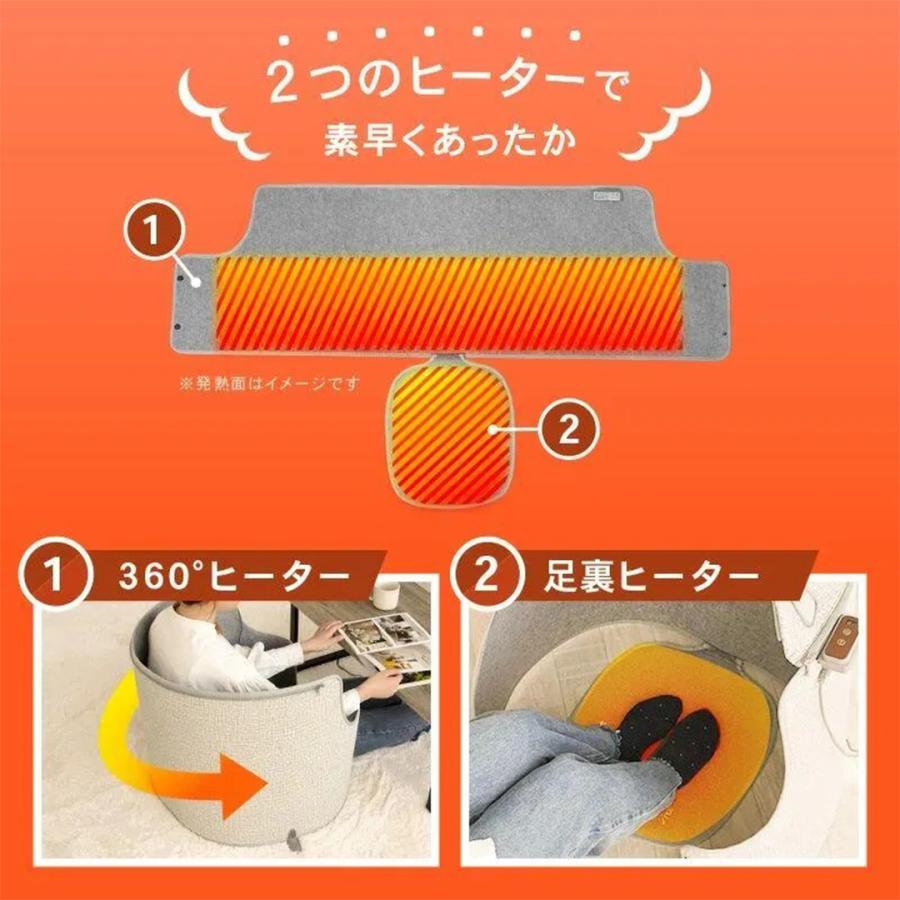 パネルヒーター 足元 折りたたみ デスク下 こたつ ワイド 省エネ 節電