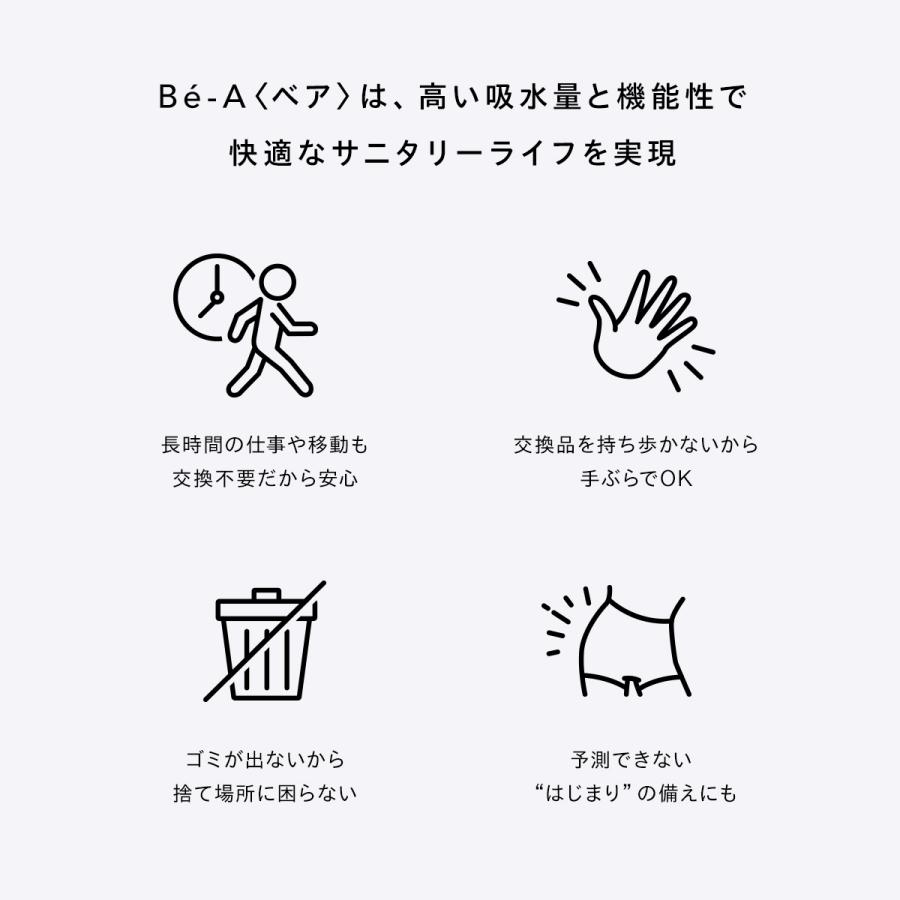 吸水ショーツ ジュニア キッズ 120ml 女の子 子供 小学生 中学生 高校生 小さいサイズ サニタリー Be-A ペティート シグネチャー ショーツ 04 |  | 09