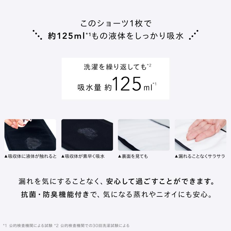 吸水ショーツ ジュニア キッズ 120ml 女の子 子供 小学生 中学生 高校生 小さいサイズ サニタリー Be-A ペティート シグネチャー ショーツ 04 |  | 12