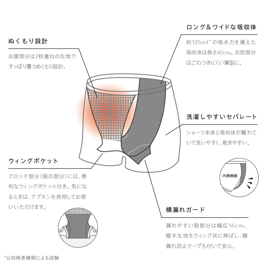 Be-A シグネチャー ショーツ 03 吸水ショーツ サニタリーショーツ 吸収 横漏れ 漏れない レディース |  | 09