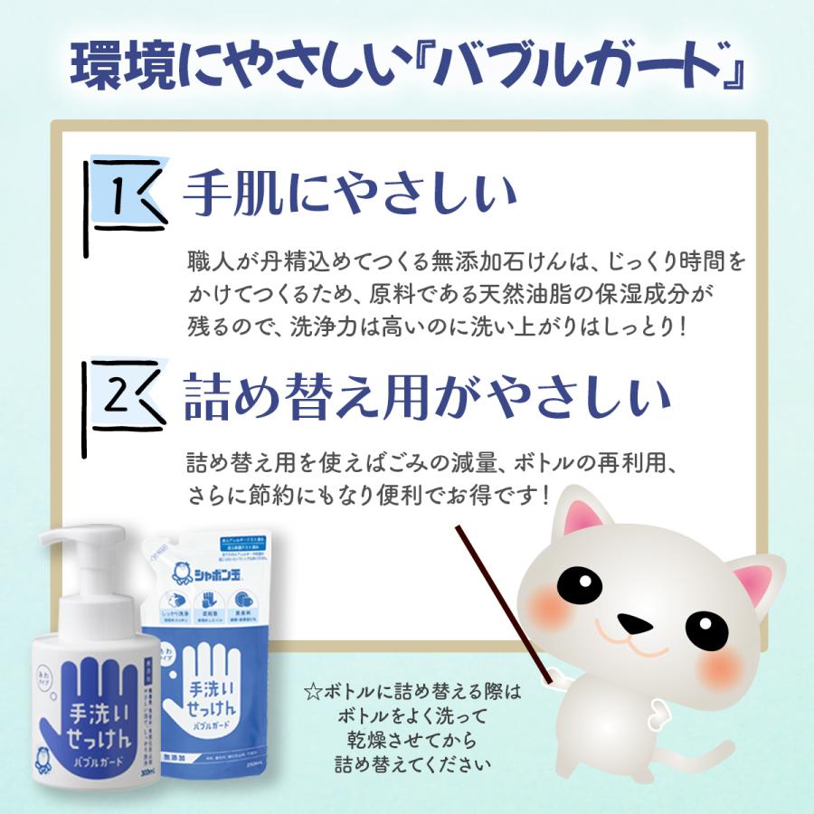シャボン玉石けん 手洗いせっけん バブルガード詰替え用  250ml | シャボン玉石けん | 02