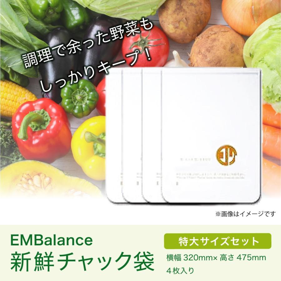 エンバランス 特大サイズセット XL4枚入　[ 新鮮チャック袋／保存袋] | ブランド登録なし | 01