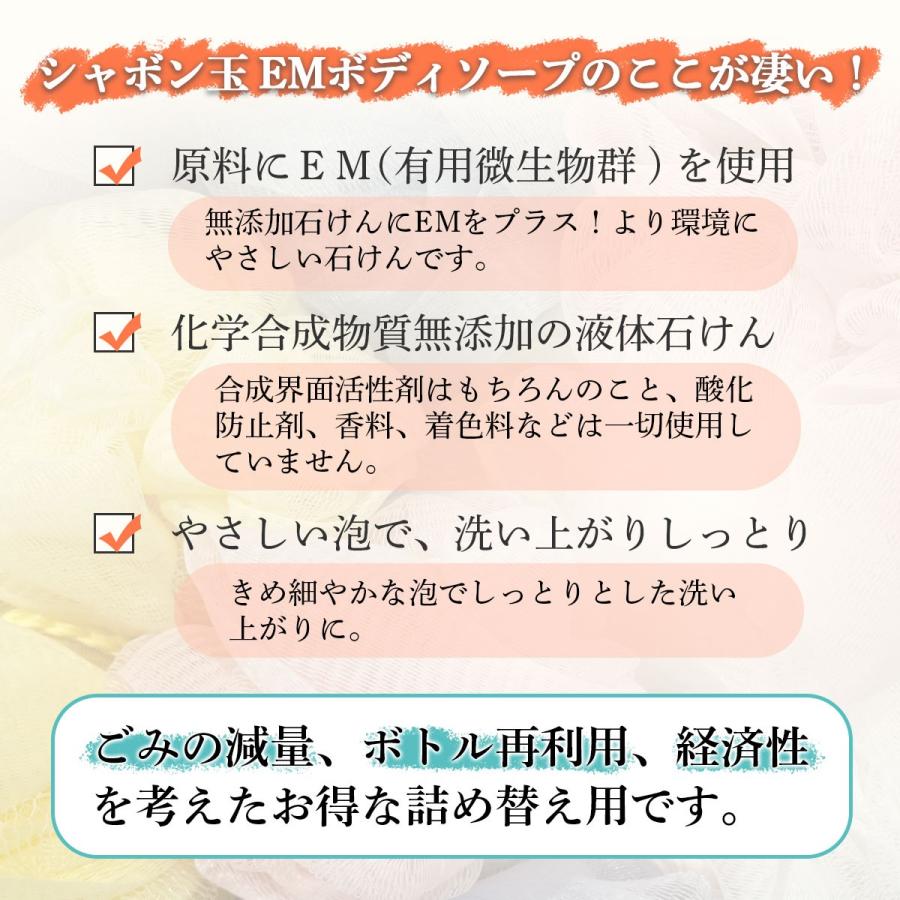EMボディソープ つめかえ用 420ml シャボン玉石けん | シャボン玉石けん | 02