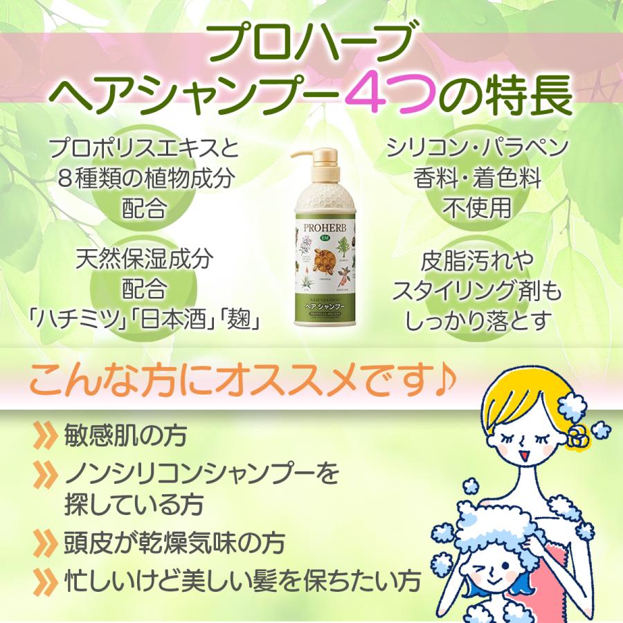 EMヘア シャンプー 500ml プロハーブ 【ノンシリコンシャンプー】 | PROHERB | 04