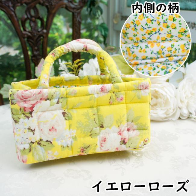 ミニソフトバスケット 小物入れ ローズ 花柄 薔薇 かわいい 収納