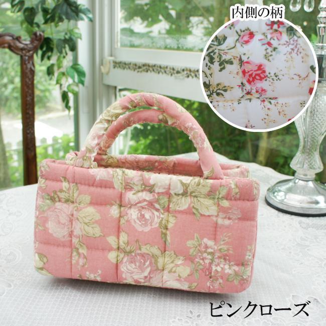 ミニソフトバスケット 小物入れ ローズ 花柄 薔薇 かわいい 収納