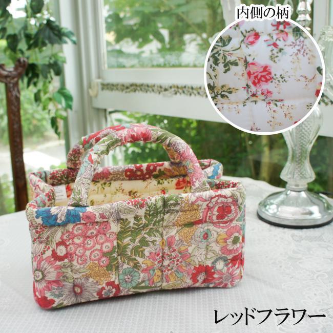 ミニソフトバスケット 小物入れ ローズ 花柄 薔薇 かわいい 収納