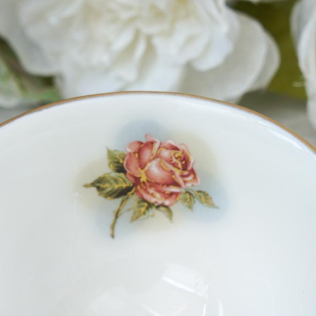 カップソーサー ゴールドローズ 高台 ティーカップ おしゃれ 薔薇と