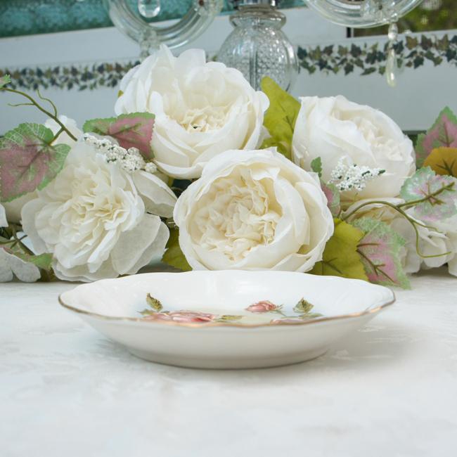 カップソーサー ゴールドローズ 高台 ティーカップ おしゃれ 薔薇と