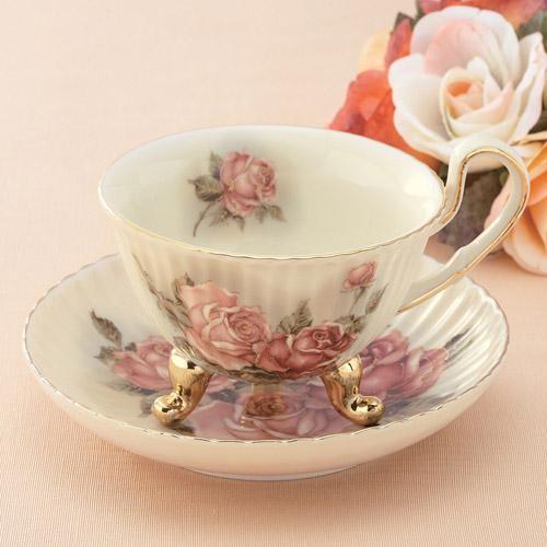 カップ ソーサー ティーカップ ゴールドローズ 高級感 三ツ足 おしゃれ ローズ 薔薇 花柄 エレガント E 857 330 Withheart 通販 Yahoo ショッピング