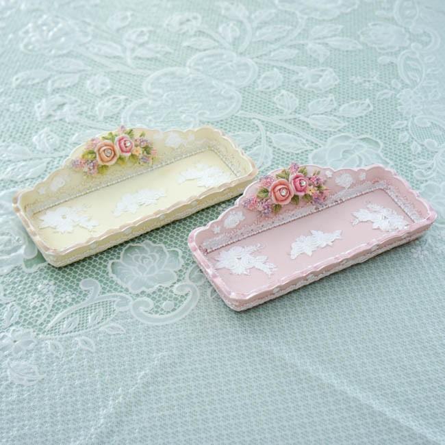 小物トレー ペントレイ 小物入れ フローラルローズ ピンク ベージュ かわいい 薔薇 Lcd 7216ab Withheart 通販 Yahoo ショッピング