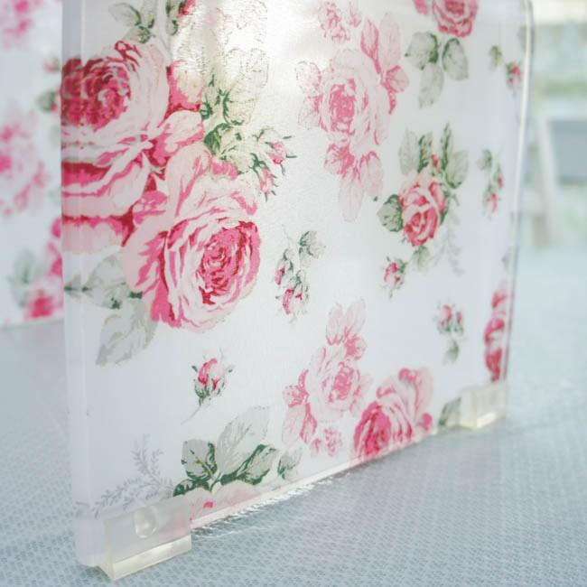 お風呂椅子 バスチェア 高さ約25.5cm アクリル ルーシー 薔薇 ローズ