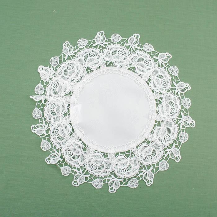 ドイリー レース 円形 ホワイトソレイユローズ 薔薇 ローズ おしゃれ エレガント ベースマット P 781 Withheart 通販 Yahoo ショッピング