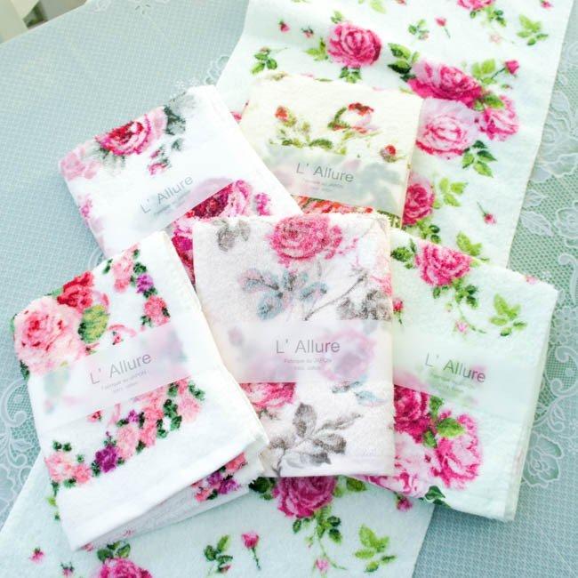 フェイスタオル おしゃれ 日本製 ローズ 薔薇 両面パイル素材 ソワール ローズヴィーナス マドレーヌノイ 花柄 Sw 091 Rsk 091 Mdn 090 Withheart 通販 Yahoo ショッピング