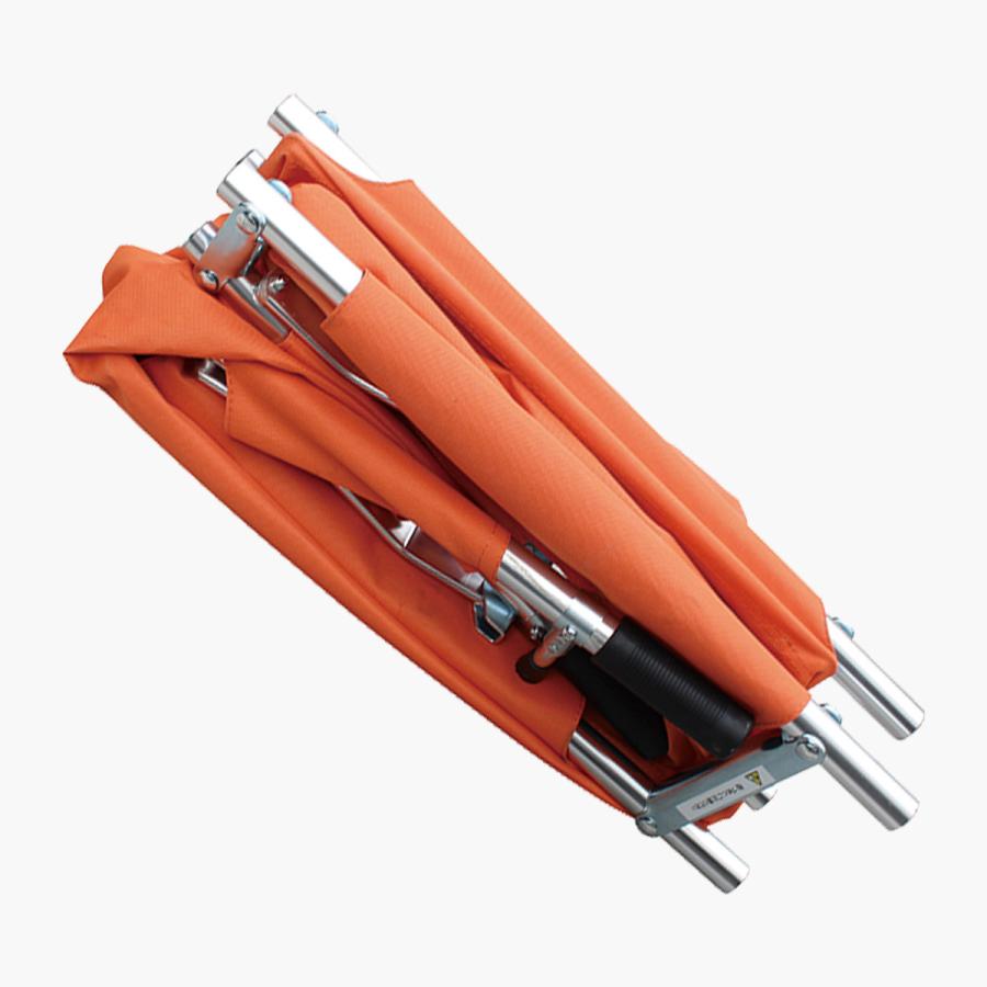 8ツ折 担架 コンパクトエイト 折りたたみ 軽量 アルミ製 安全ベルト付き 収納ケース付き 三和製作所 防災用担架 ストレッチャー 簡易ベッド【メーカー直送品】 |  | 04