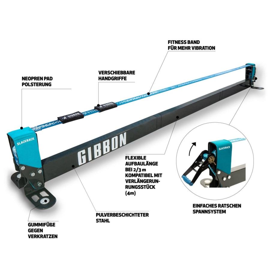【正規特約店】スラックラック フィットネス SLACKRACK FITNESS スラックライン 3m GIBBON ギボン ※メーカー直送品 |  | 01