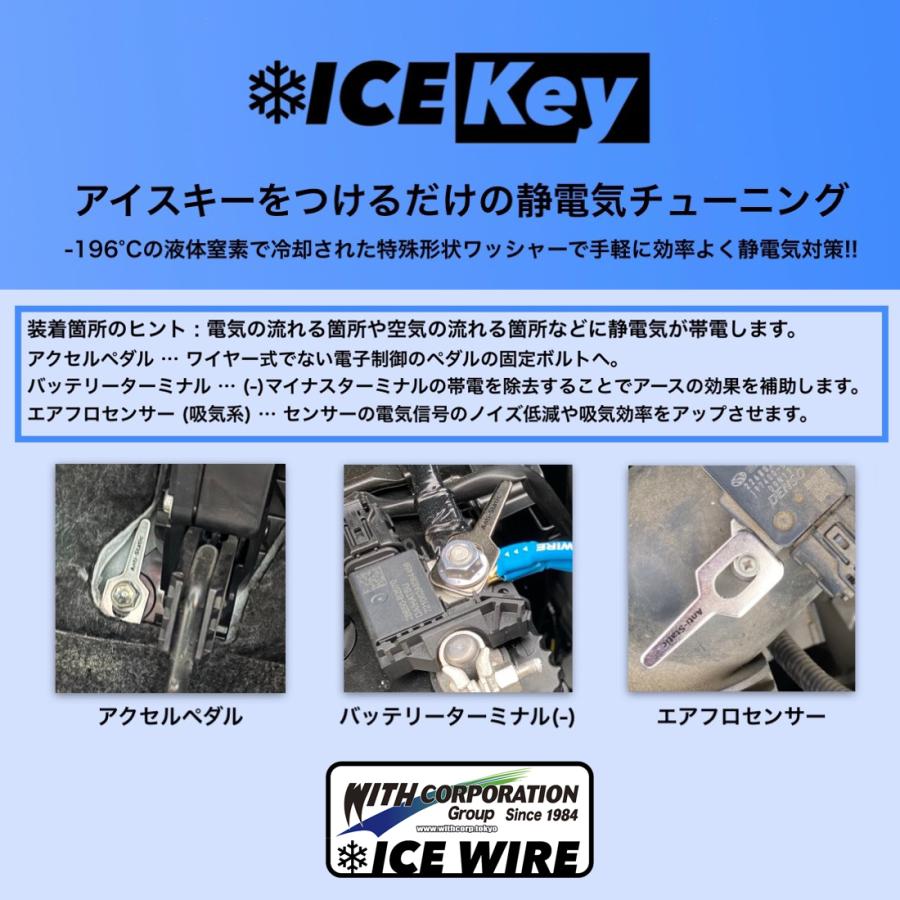 ICE KEY アイスキー 2枚入 静電気除去 空気放電 帯電防止ワッシャー 簡単取付【※ネコポス配送】 |  | 06