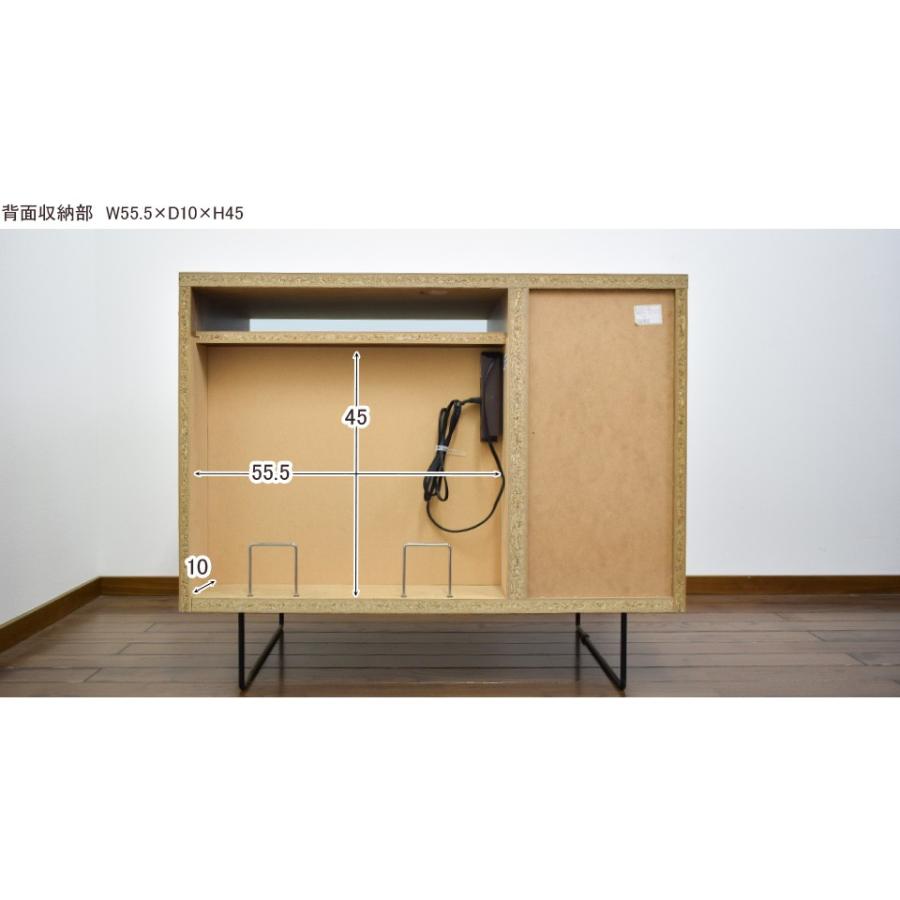テレビボード 90 テレビ台 完成品 アイアン 脚付き ミドルボード