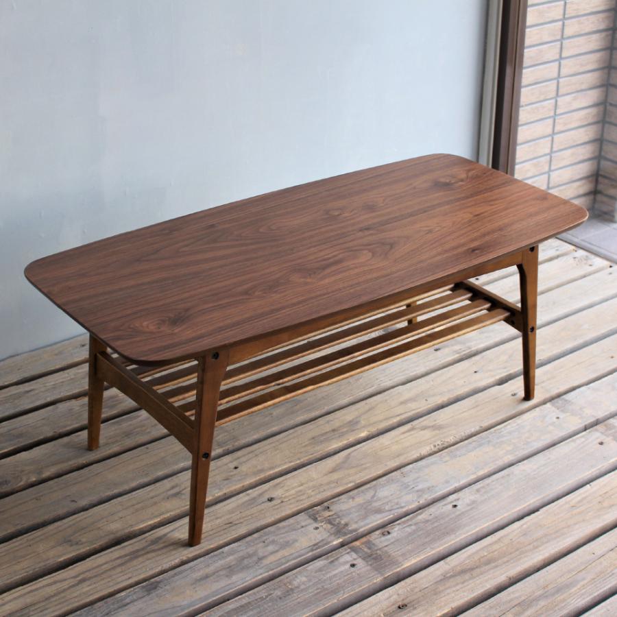 センターテーブル 木製 ウォールナット カフェテーブル コーヒー