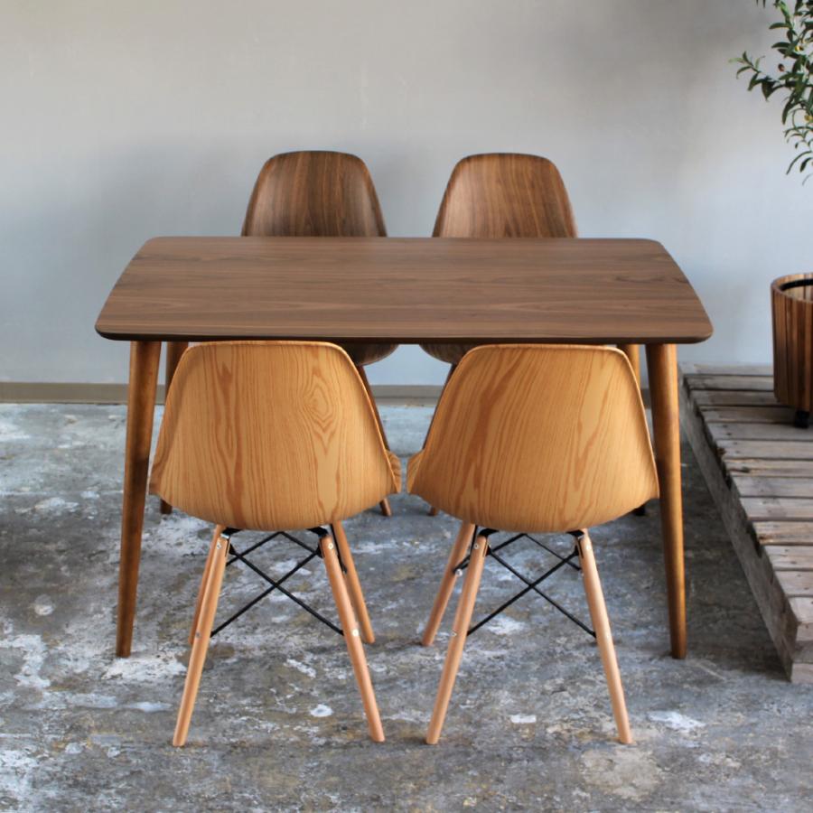 ダイニングセット 5点 ダイニングテーブル 木製 幅120cm カフェ