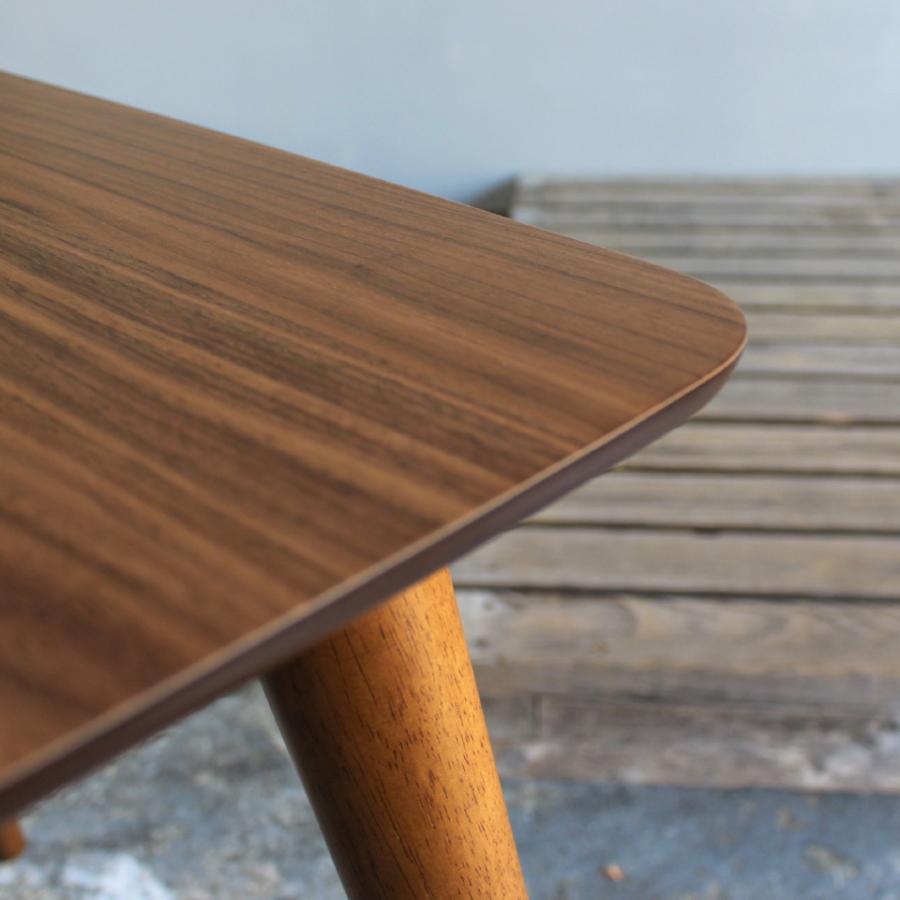 カフェテーブル ダイニングテーブル 木製 幅75cm ウォールナット