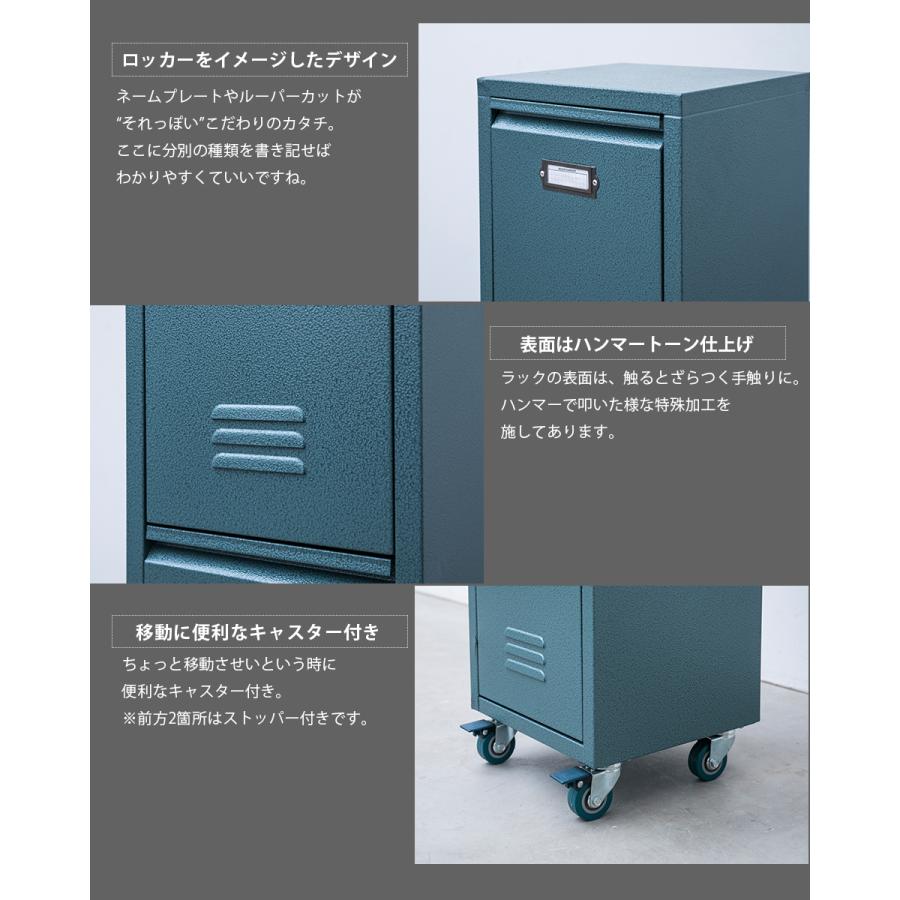 キャスター付きスチール製ダストステーション 2個セット ダストボックス ロッカースタイル 2段 スチール キャスター付き 幅28cm