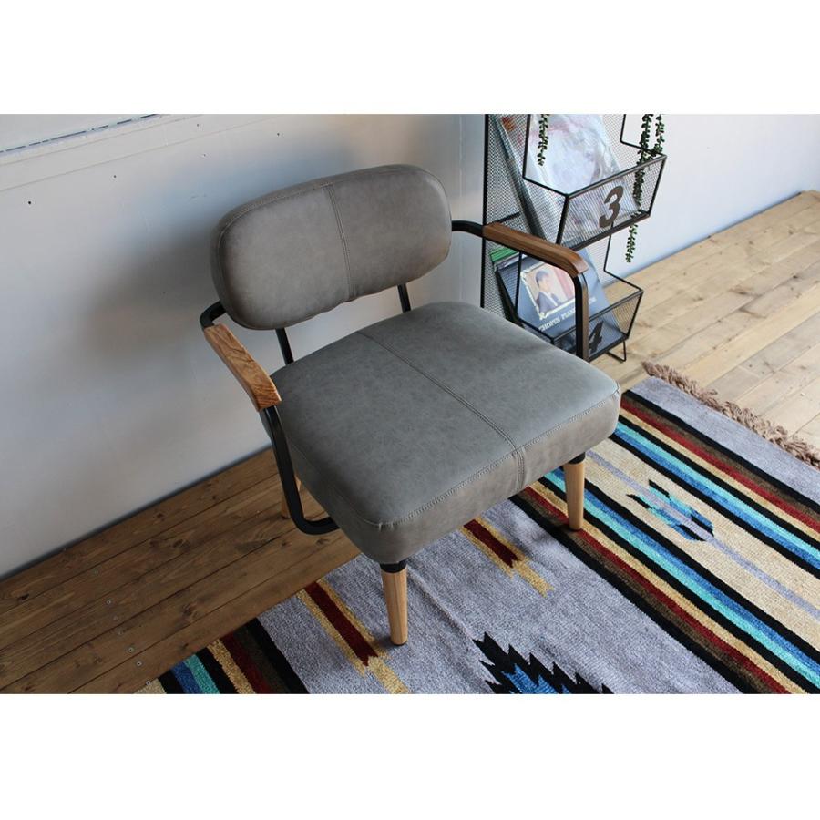 チェア 一人掛け ソフトレザー ソファ レトロ インダストリアル