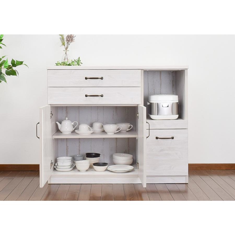 キッチンカウンター 105 カウンターキッチン 日本製 収納 キッチン収納