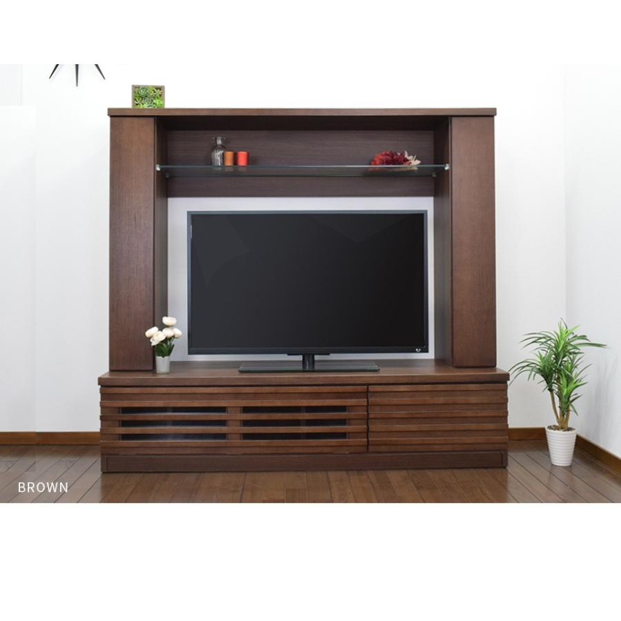 テレビ台 幅155cm 42型 ハイタイプ 無垢 完成品 AV収納 テレビラック