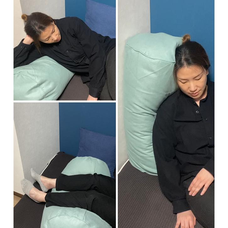 収納袋 布団収納 毛布収納 円柱 座布団収納 ブランケット収納 タオル収納 タオルケット収納 洗える 収納カバー おうち時間 おしゃれ b514 【カバーのみの販売】 | With：）SOFA | 05