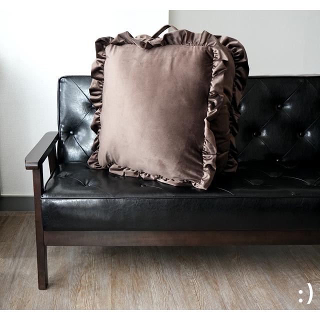 フリル付き収納袋 布団収納 毛布収納 正方形 ブランケット収納 タオルケット収納 洗える こたつ おうち時間 収納便利 取っ手付き b527 【カバーのみの販売】 | With：）SOFA | 03