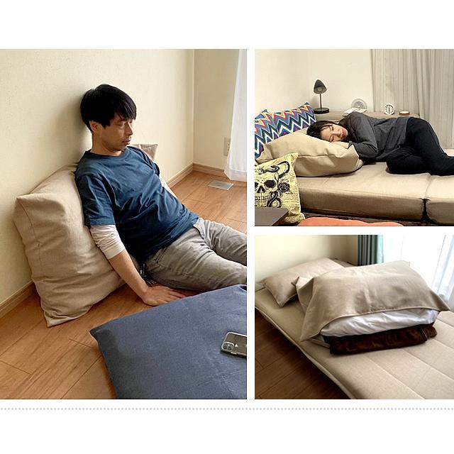 布団収納セット 布団収納袋 洗える 掛け布団用 敷き布団用 カバー おしゃれ 収納便利 インテリア 北欧 シンプル 送料無料【カバーのみの販売】b269set | With：）SOFA | 16