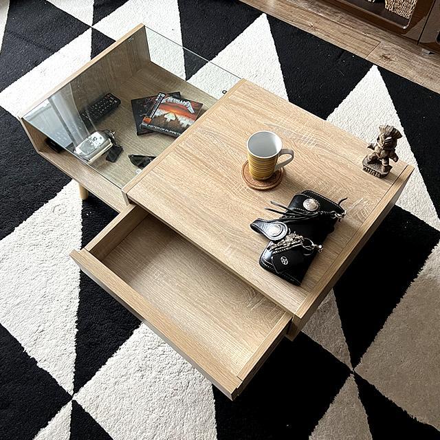 テーブル センターテーブル 引出し付き ローテーブル センター リビングテーブル おしゃれ 北欧 収納 引き出し コンパクト スリム ct002 | With：）SOFA | 01