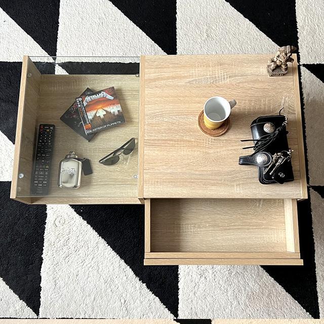 テーブル センターテーブル 引出し付き ローテーブル センター リビングテーブル おしゃれ 北欧 収納 引き出し コンパクト スリム ct002 | With：）SOFA | 03