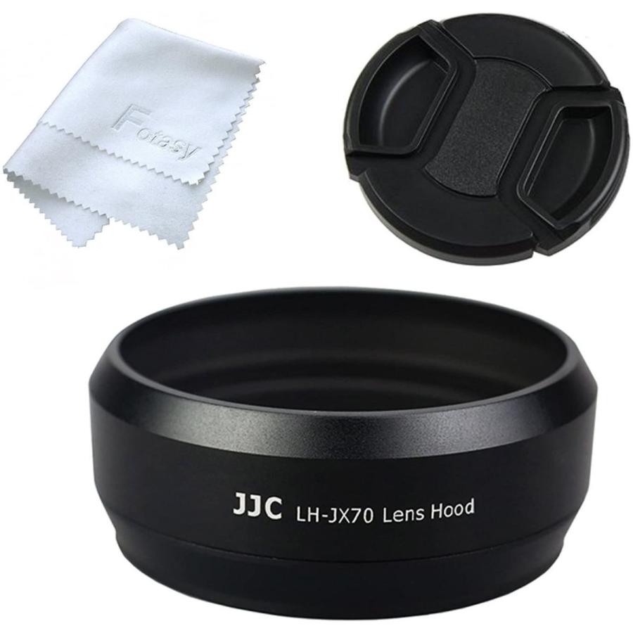JJC FUJIFILM X70 専用レンズフード ＋ 49ｍｍ レンズキャップ ＋ クリーニングクロス LH-JX70(Fuji LH-X｜withu｜07