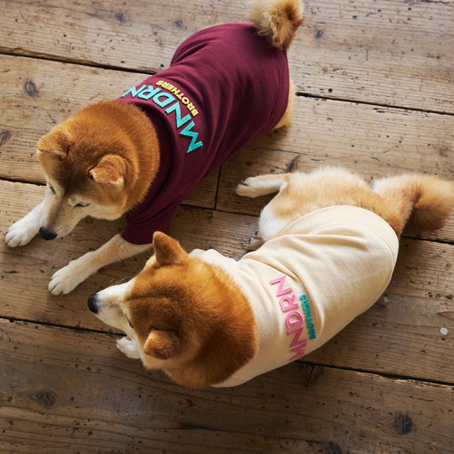犬 服 ブラシロゴスウェット スウェット トレーナー ヴィンテージ 冬 おしゃれ ドッグウェア 小型犬 中型犬 大型犬 マンダリンブラザーズ 爆買 | MANDARINE BROTHERS | 19