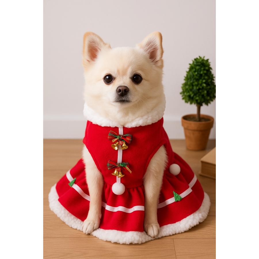 犬 服 サンタクロース クリスマス ワンピース かわいい コスチューム 仮装 ドッグウェア 小型犬 犬服 犬の服  サンタ コスプレ ウィズワン 爆買 |  | 01