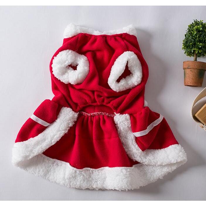 犬 服 サンタクロース クリスマス ワンピース かわいい コスチューム