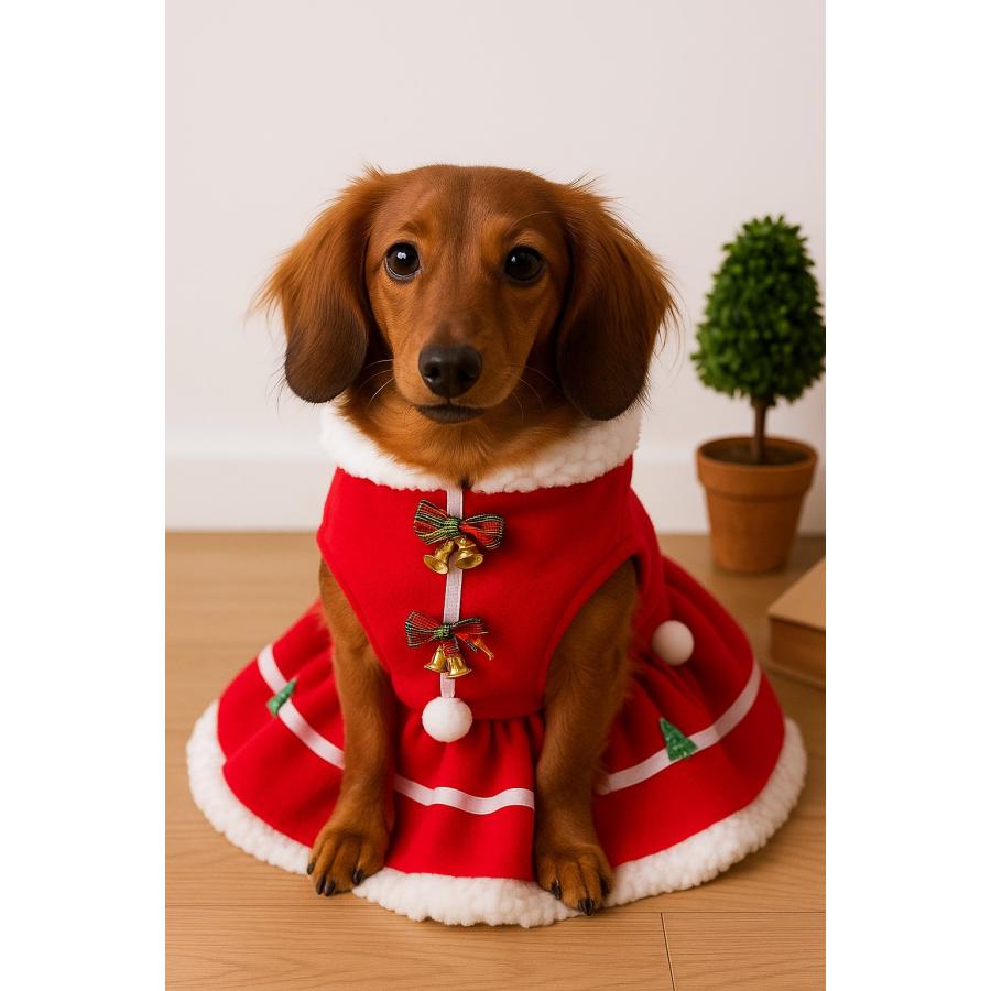 犬 服 サンタクロース クリスマス ワンピース かわいい コスチューム